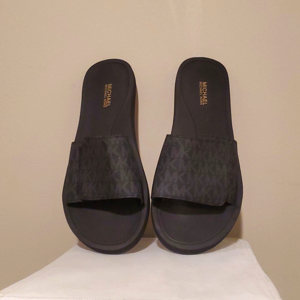 Michael Kors Women's Jake Logo Slide Sandals